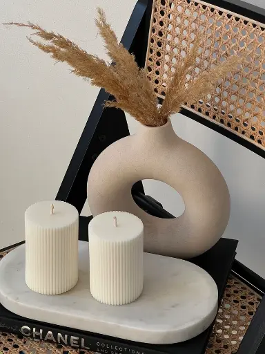Flower Pillar Candle 